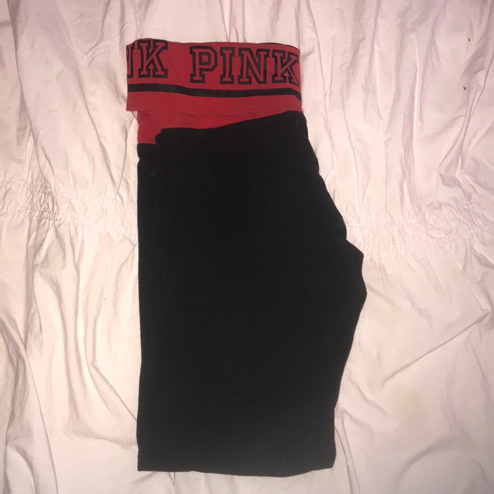 Red & black PINK Victoria’s Secret legging